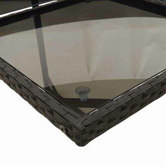 13-delige Tuinset met kussens poly rattan zwart