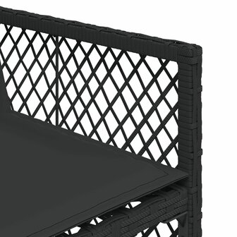 13-delige Tuinset met kussens poly rattan zwart