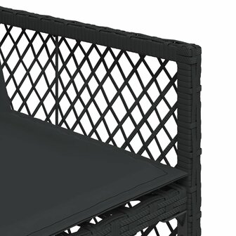 9-delige Tuinset poly rattan zwart