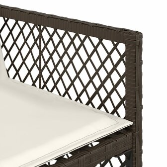 17-delige Tuinset met kussens poly rattan bruin