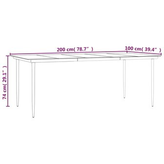7-delige Tuinset met kussens poly rattan beige