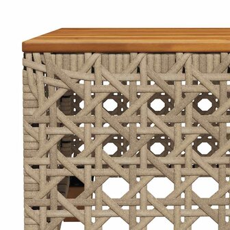6-delige Loungeset met kussens poly rattan beige