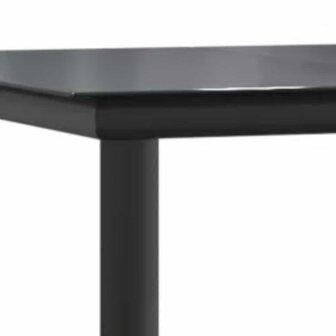 7-delige Tuinset met kussens poly rattan glas zwart