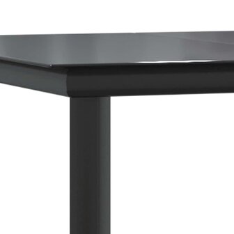 5-delige Tuinset met kussens poly rattan glas bruin