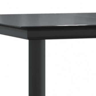 7-delige Tuinset met kussens poly rattan glas bruin