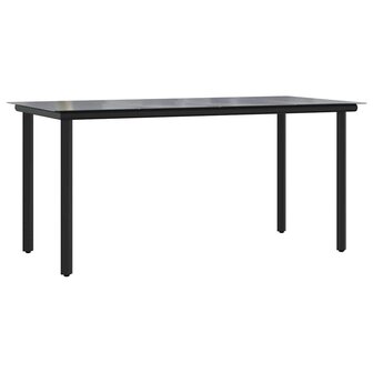 5-delige Tuinset met kussens poly rattan glas bruin