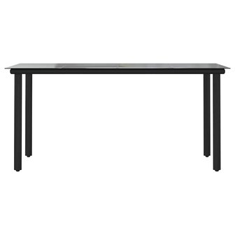 5-delige Tuinset met kussens poly rattan glas bruin