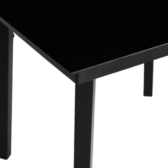 5-delige Tuinset met kussens poly rattan glas zwart