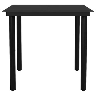 5-delige Tuinset met kussens poly rattan glas bruin