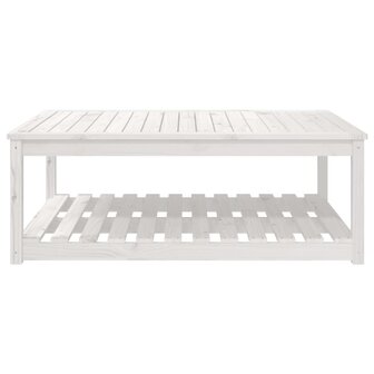 Tuintafel 121x82,5x45 cm massief grenenhout wit