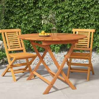 Tuintafel inklapbaar &Oslash; 85x75 cm massief teakhout
