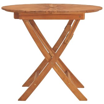 Tuintafel inklapbaar &Oslash; 85x75 cm massief teakhout