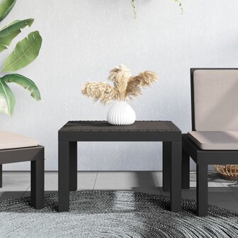 Tuintafel 59x47x40 cm PP antracietkleurig