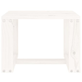 Tuinbijzettafel 40x38x28,5 cm massief grenenhout wit