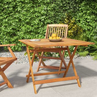 Tuintafel inklapbaar 90x90x75 cm massief acaciahout