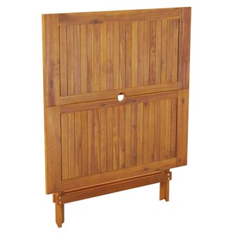 Tuintafel inklapbaar 90x90x75 cm massief acaciahout