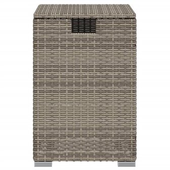 Afdekkast voor propaangasfles 40x40x60 cm Poly Rattan grijs