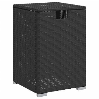 Afdekkast voor propaangasfles 40x40x60 cm Poly Rattan zwart