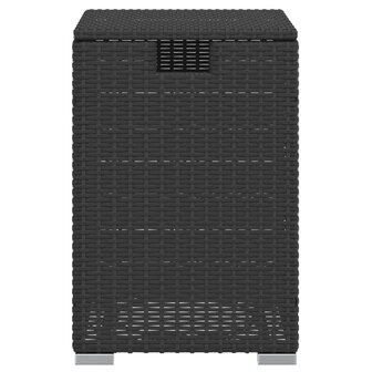 Afdekkast voor propaangasfles 40x40x60 cm Poly Rattan zwart