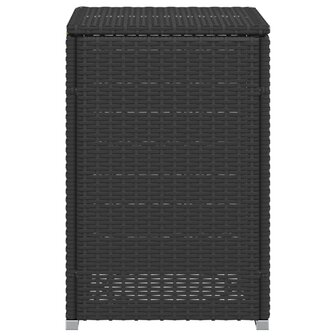 Afdekkast voor propaangasfles 40x40x60 cm Poly Rattan zwart