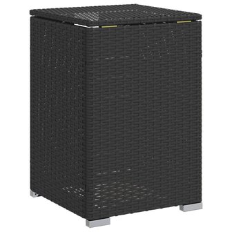 Afdekkast voor propaangasfles 40x40x60 cm Poly Rattan zwart