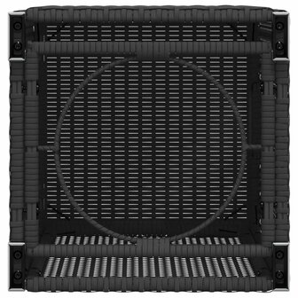 Afdekkast voor propaangasfles 40x40x60 cm Poly Rattan zwart