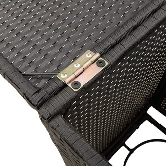 Afdekkast voor propaangasfles 40x40x60 cm Poly Rattan zwart
