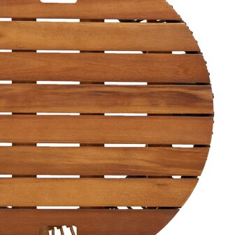 Tuinbijzettafels 2 st met houten blad poly rattan beige