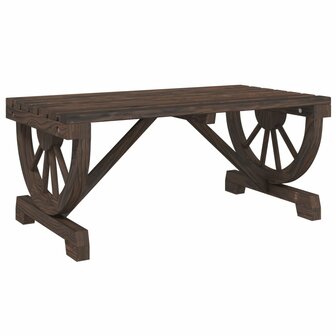 Tuintafel 90X50X40 Cm Massief Vurenhout Donkerbruin