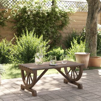 Tuintafel 90X50X40 Cm Massief Vurenhout Donkerbruin