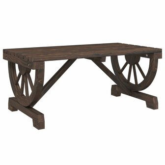 Tuintafel 90X50X40 Cm Massief Vurenhout Donkerbruin