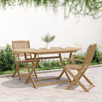 Tuintafel inklapbaar 160x85x75 cm massief acaciahout