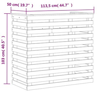 Tuinbartafel wasbruin 113,5x50x103 cm massief grenenhout
