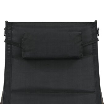 Ligbed poly rattan en textileen bruin