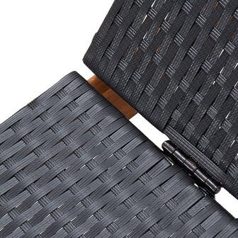 Ligbed poly rattan en massief acaciahout
