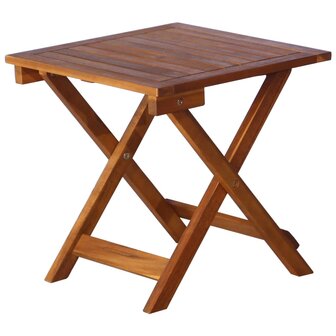 Ligbed met tafel massief acaciahout bruin