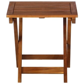 Ligbed met tafel massief acaciahout bruin