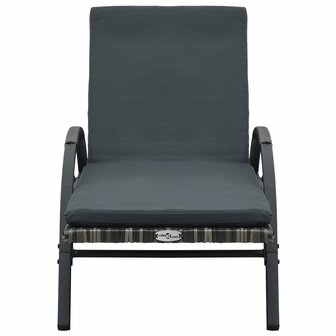 Ligbedden met tafel poly rattan antraciet
