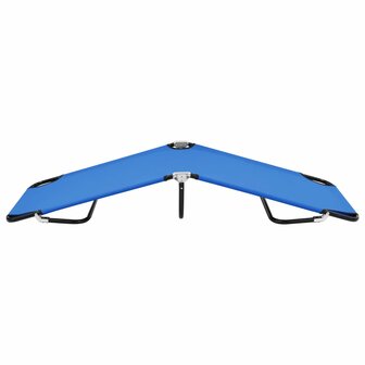 Ligbed inklapbaar staal blauw