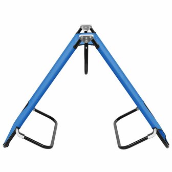 Ligbed inklapbaar staal blauw