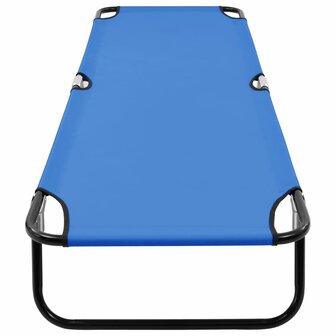 Ligbed inklapbaar staal blauw
