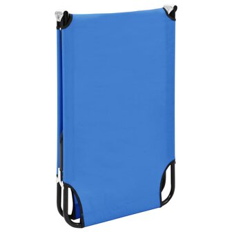Ligbed inklapbaar staal blauw