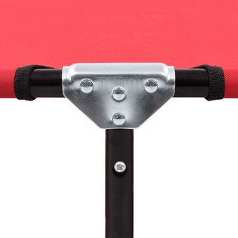 Ligbed inklapbaar staal rood