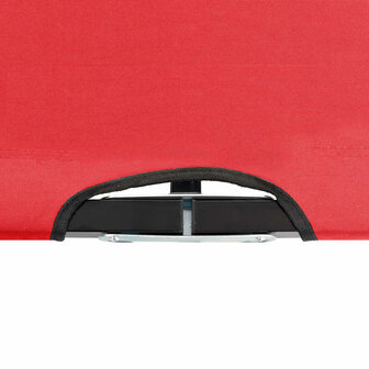 Ligbed 2-persoons inklapbaar staal rood
