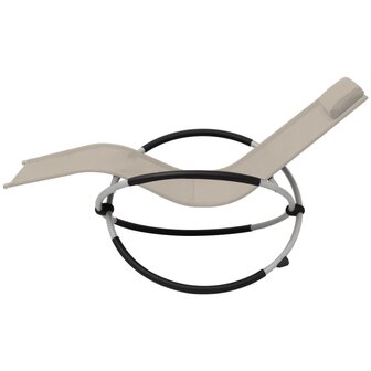 Tuinligbed geometrisch staal cr&egrave;me