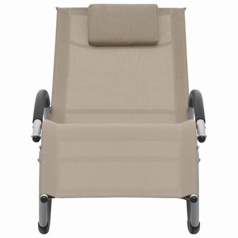 Ligbed met kussen textileen taupe