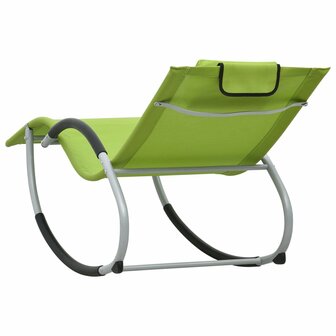 Ligbed met kussen textileen groen