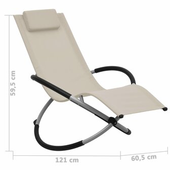 Kinderligbed staal cr&egrave;mekleurig