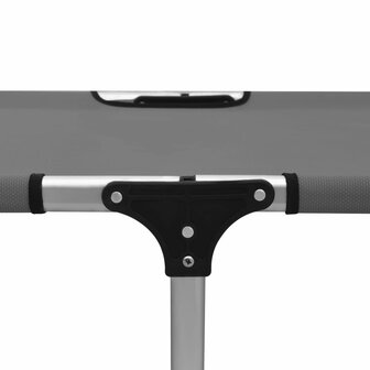 Ligbed extra hoog inklapbaar senior aluminium grijs