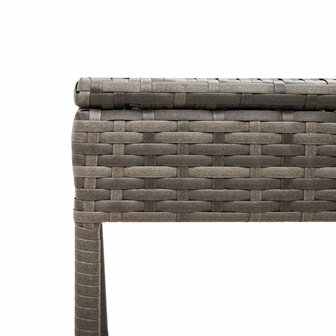 Ligbedden 2 st met tafel poly rattan grijs (alleen VS)